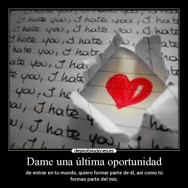 Dame una última oportunidad - 