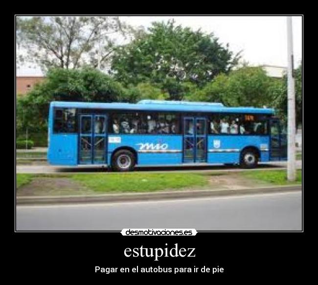 estupidez - Pagar en el autobus para ir de pie