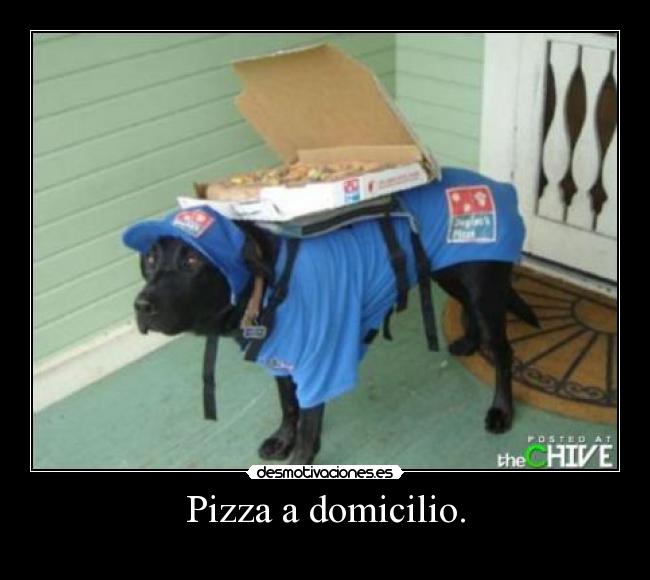 Pizza a domicilio. -