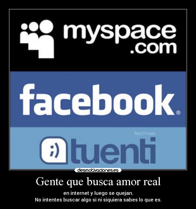 Gente que busca amor real - 