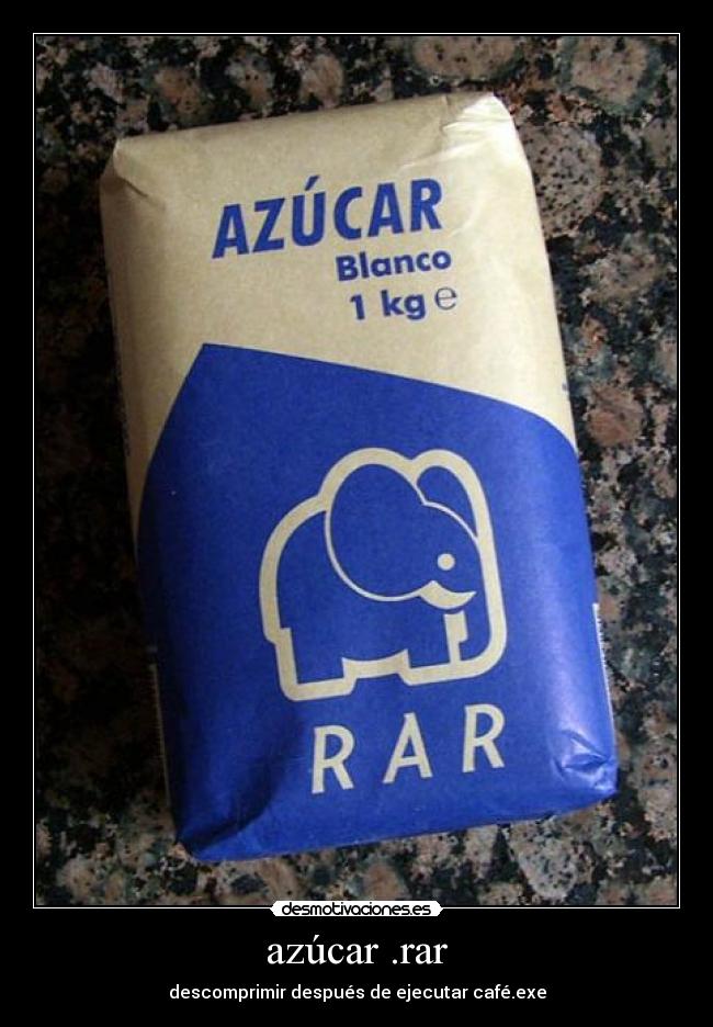 azúcar .rar - descomprimir después de ejecutar café.exe