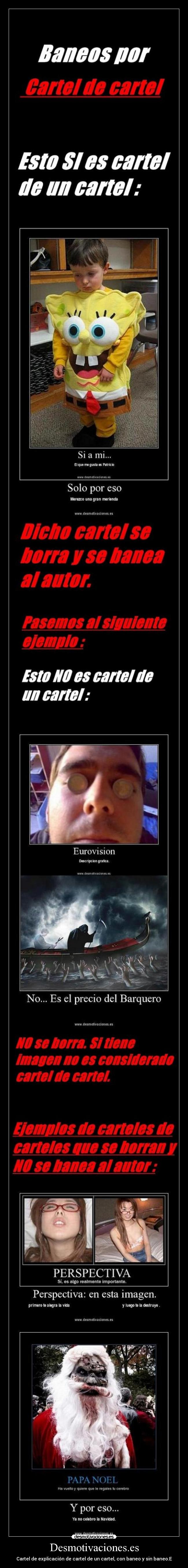 Desmotivaciones.es - Cartel de explicación de cartel de un cartel, con baneo y sin baneo.E