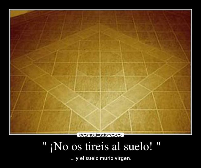  ¡No os tireis al suelo!  - 
