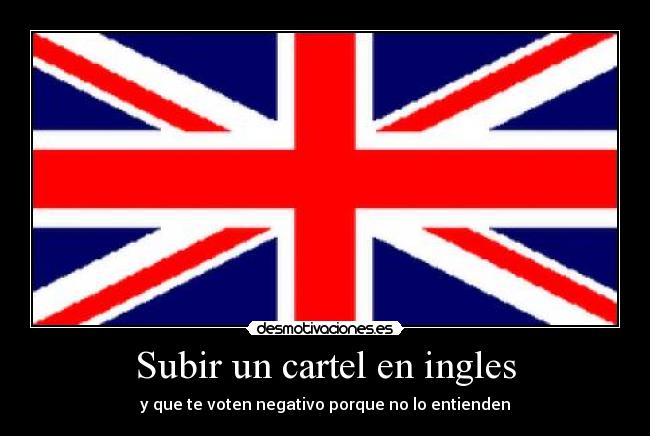 Subir un cartel en ingles -