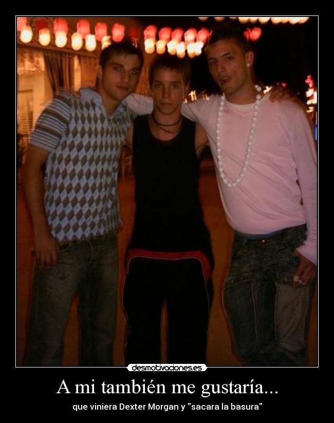 A mi también me gustaría... - que viniera Dexter Morgan y sacara la basura