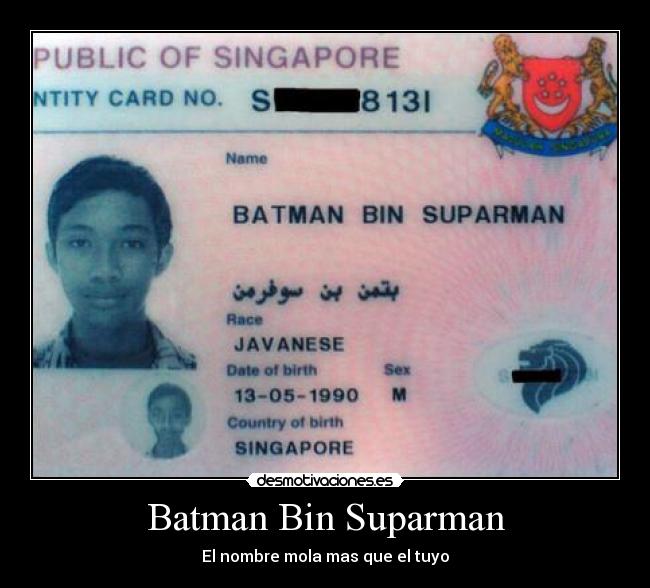 Batman Bin Suparman - El nombre mola mas que el tuyo