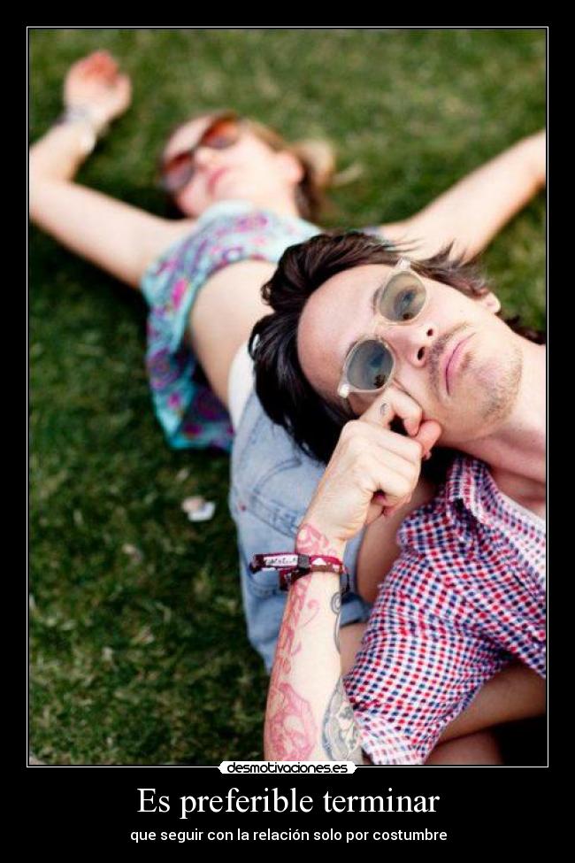 Es preferible terminar - 