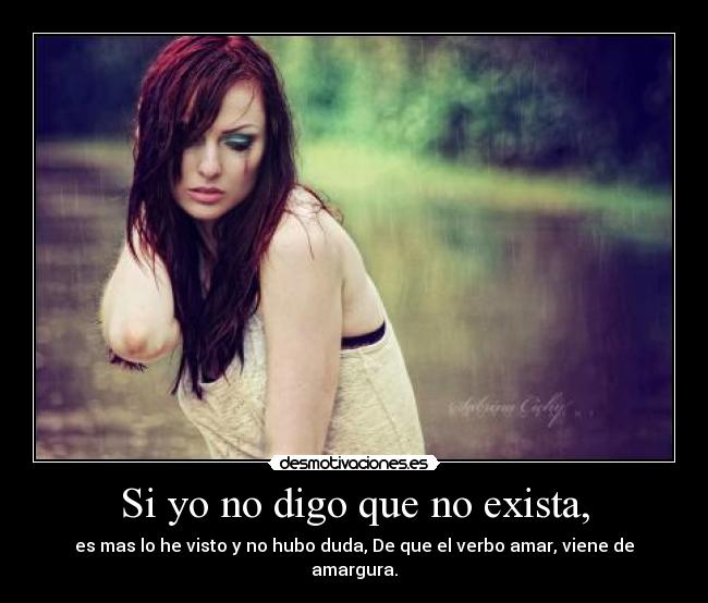 Si yo no digo que no exista, -