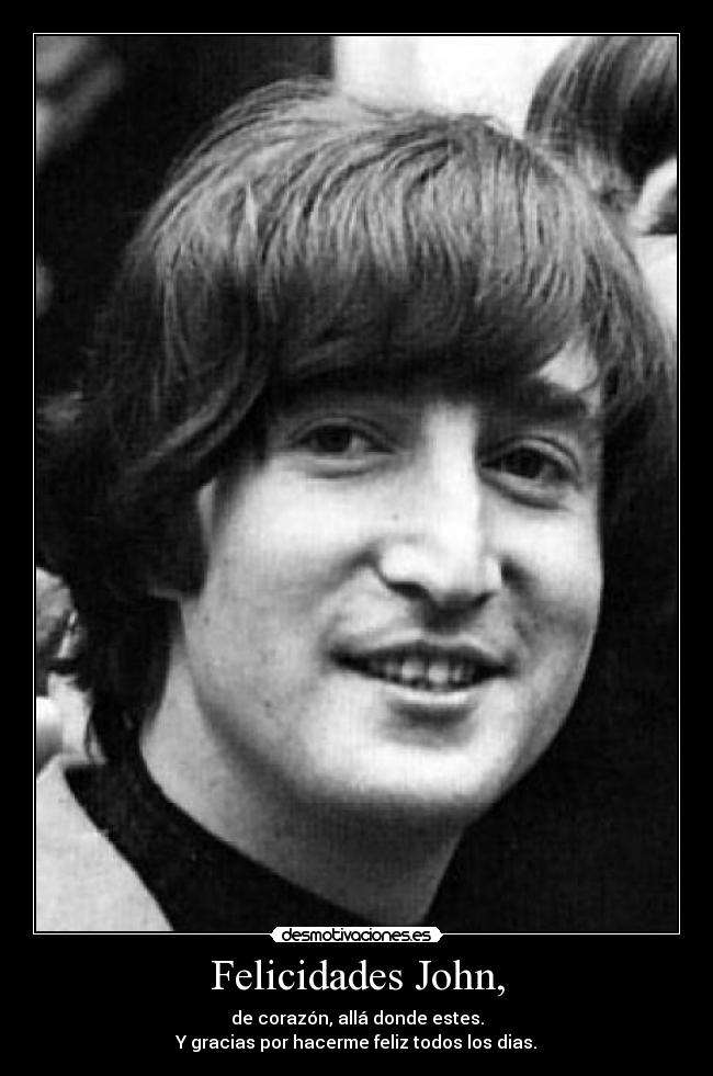 Felicidades John, -