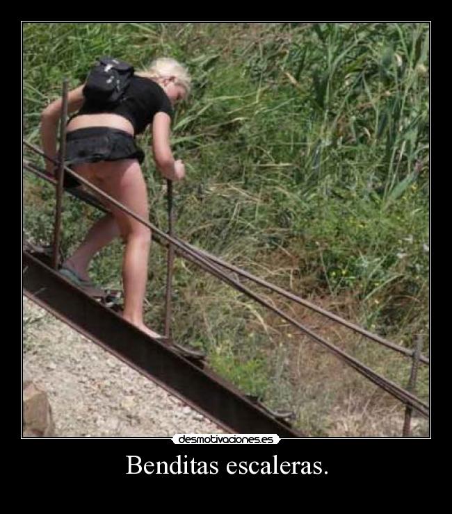 Benditas escaleras. -