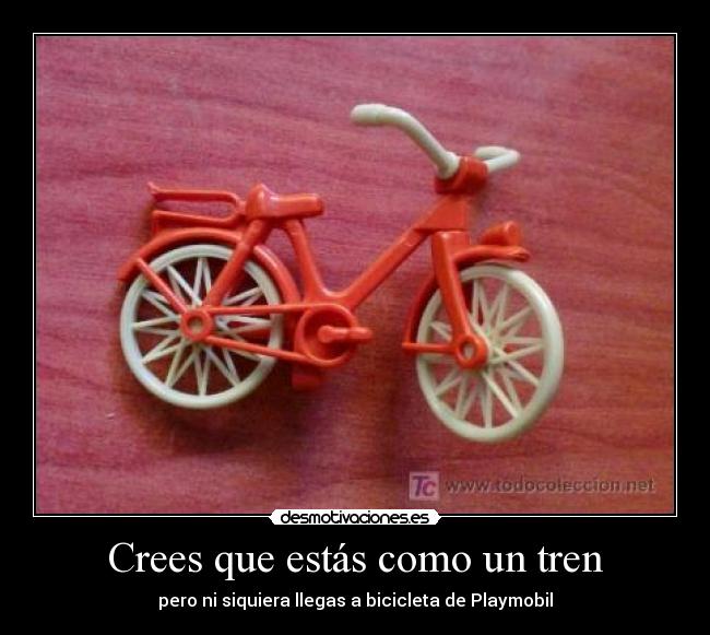 Crees que estás como un tren - pero ni siquiera llegas a bicicleta de Playmobil