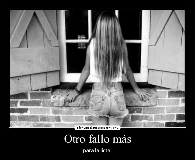 Otro fallo más - para la lista..