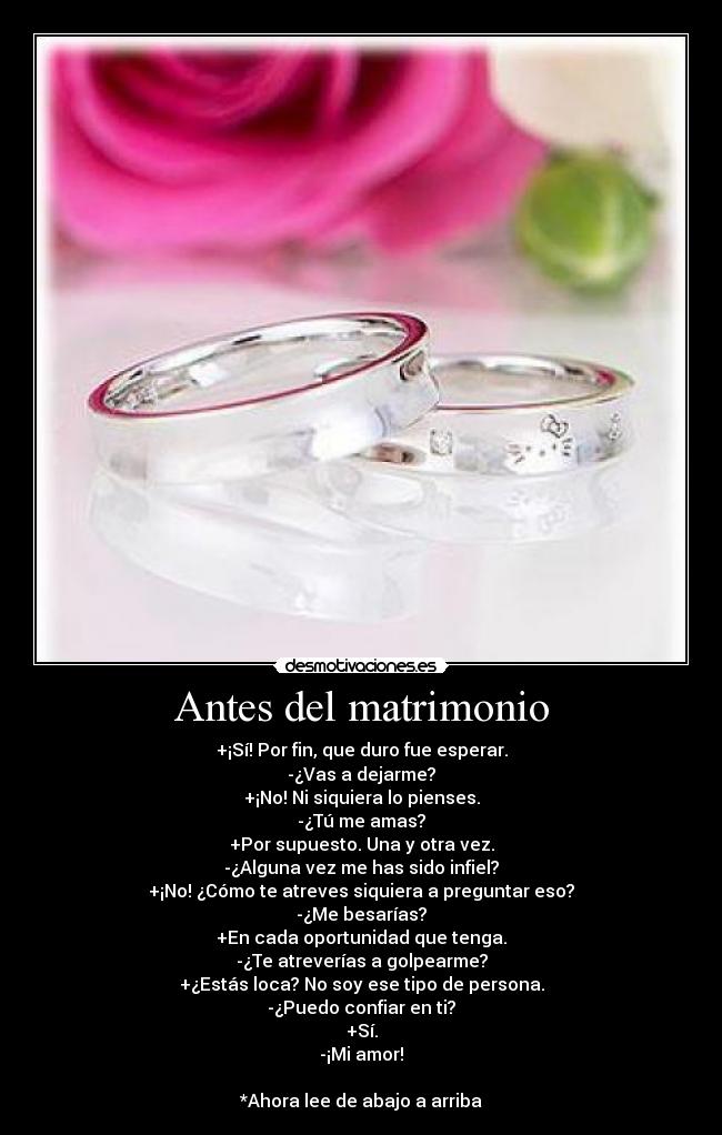Antes del matrimonio - 