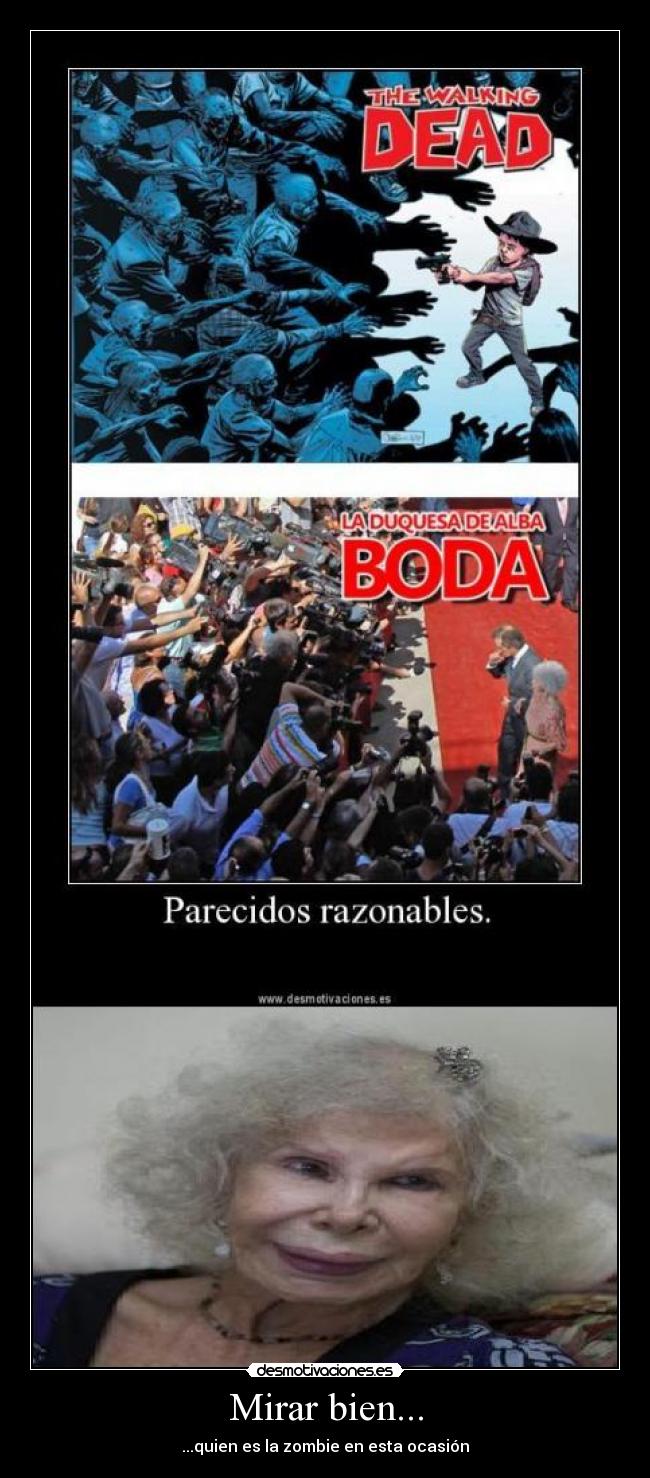 Mirar bien... - ...quien es la zombie en esta ocasión