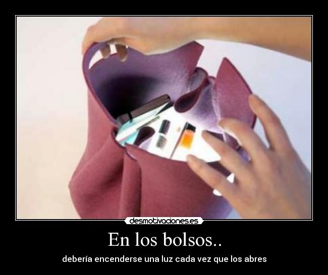 En los bolsos.. - 