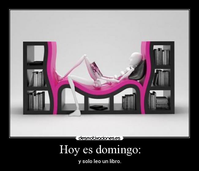 Hoy es domingo: - y solo leo un libro.