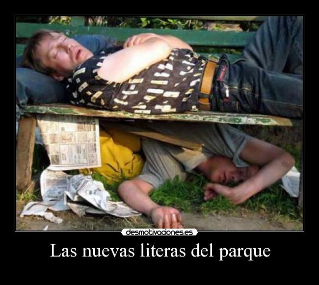 Las nuevas literas del parque -