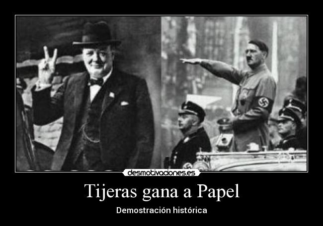 Tijeras gana a Papel - Demostración histórica