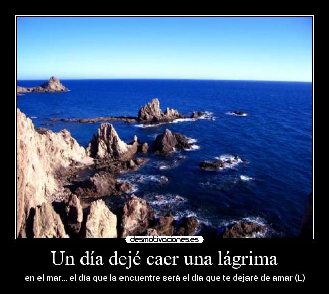 Un día dejé caer una lágrima -