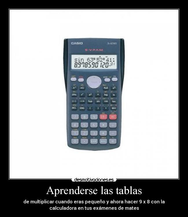 Aprenderse las tablas -
