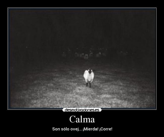Calma - Son sólo ovej... ¡Mierda! ¡Corre!