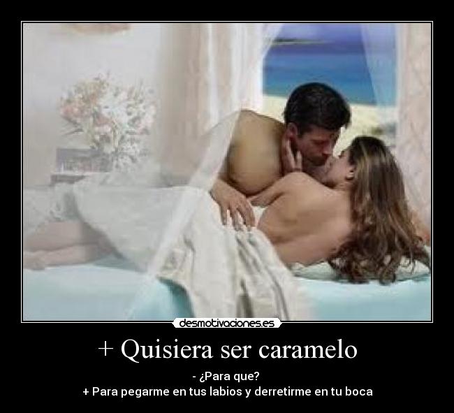 carteles amor enamorados cama beso mirada frases desmotivaciones