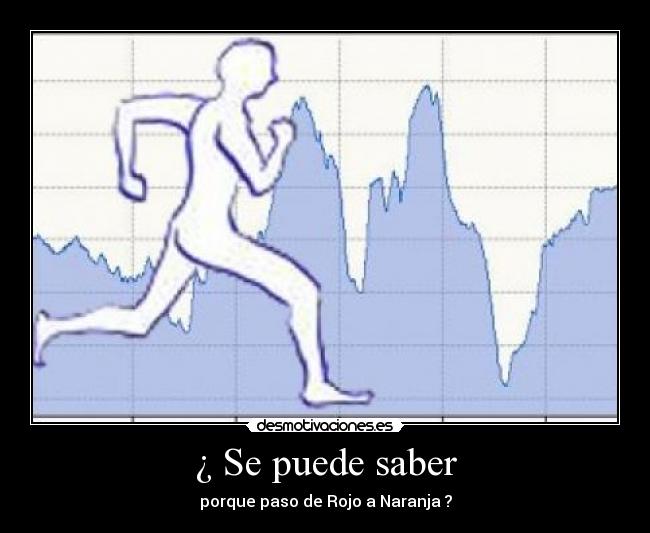 ¿ Se puede saber - porque paso de Rojo a Naranja ?