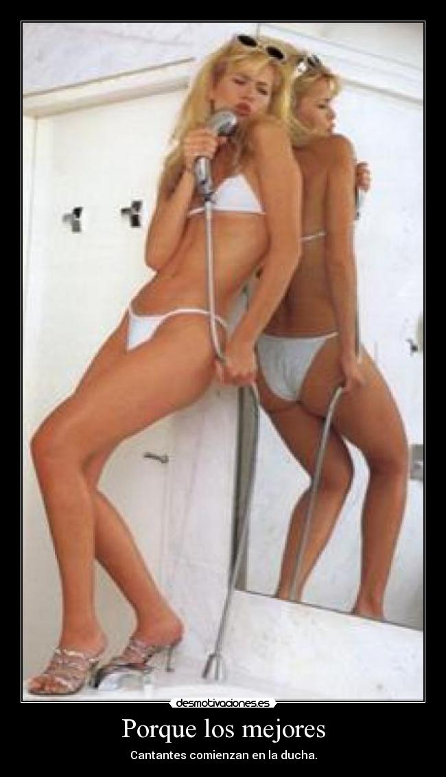Porque los mejores - Cantantes comienzan en la ducha.