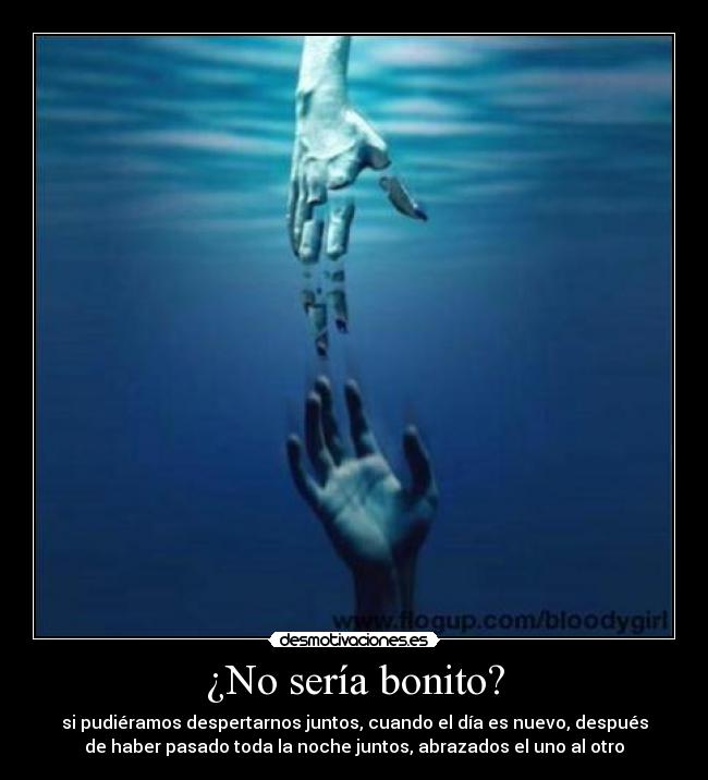 ¿No sería bonito? -