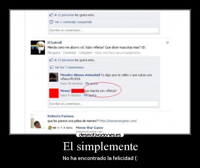 El simplemente - No ha encontrado la felicidad (: