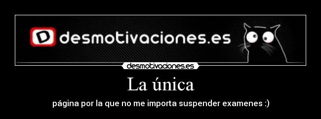 La única - página por la que no me importa suspender examenes :)