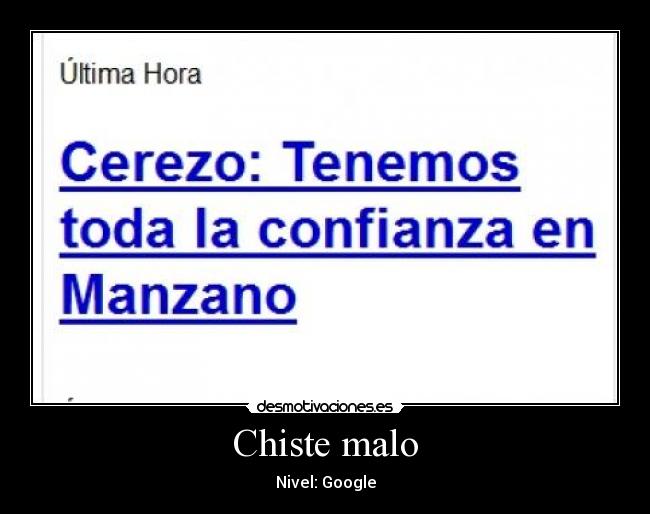 Chiste malo - Nivel: Google