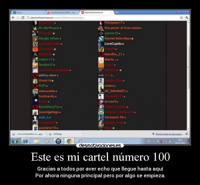 Este es mi cartel número 100 - 