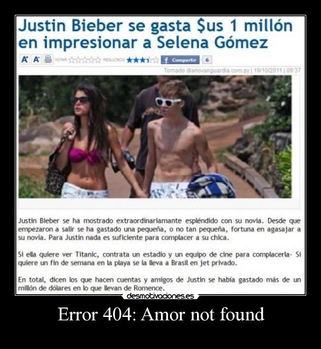 Error 404: Amor not found - 