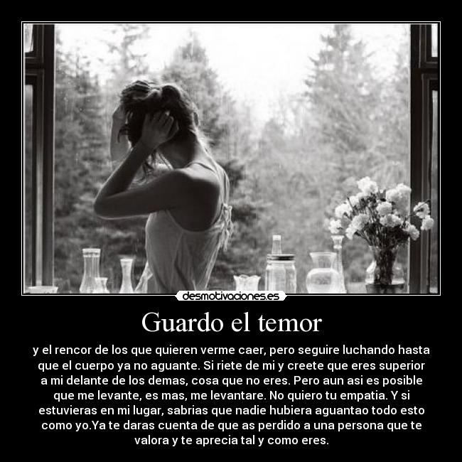 Guardo el temor - 