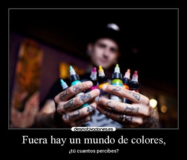 Fuera hay un mundo de colores, - ¿tú cuantos percibes?