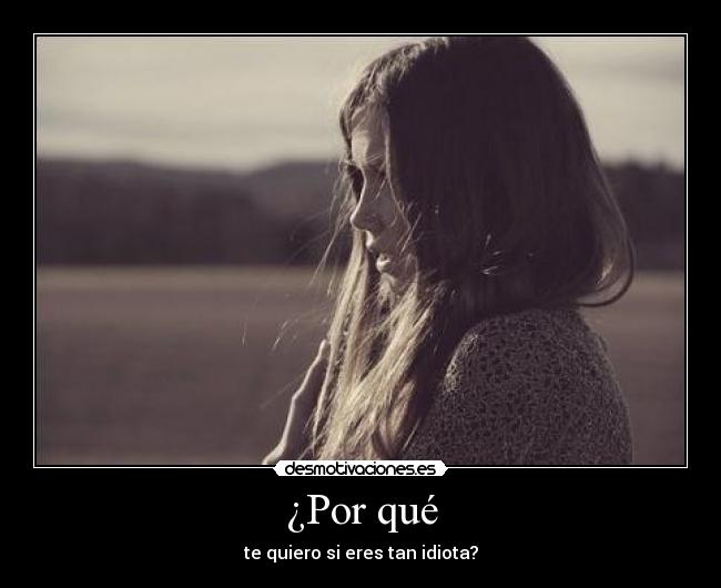 ¿Por qué - te quiero si eres tan idiota?