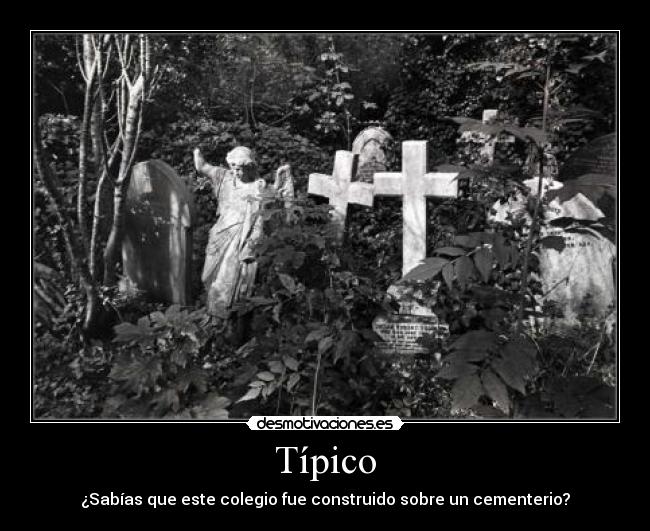 Típico - ¿Sabías que este colegio fue construido sobre un cementerio?