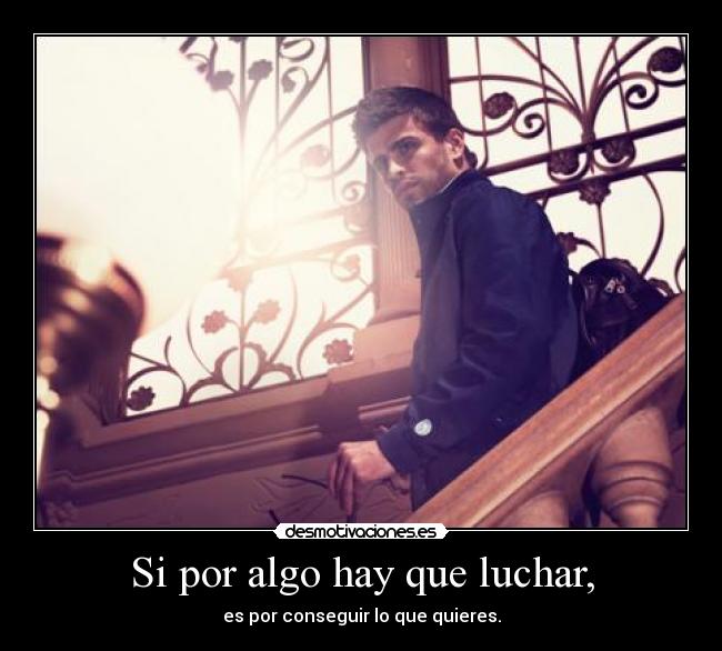 Si por algo hay que luchar, - es por conseguir lo que quieres.