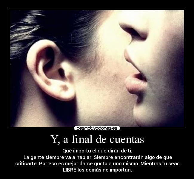 Y, a final de cuentas - 