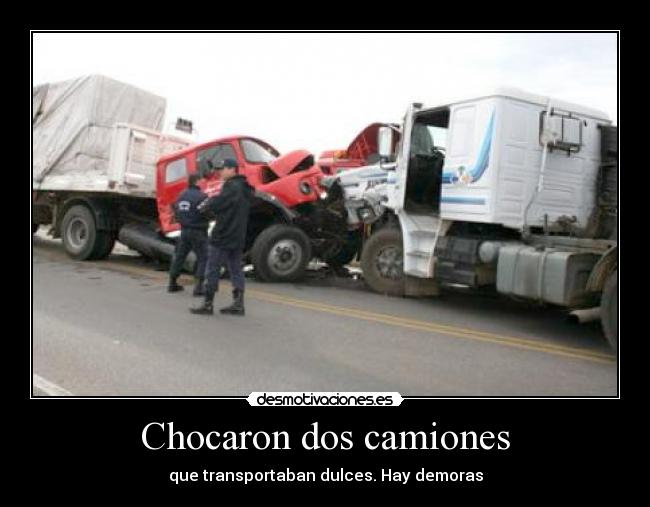 Chocaron dos camiones -