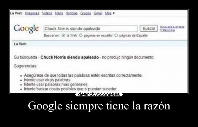 Google siempre tiene la razón - 