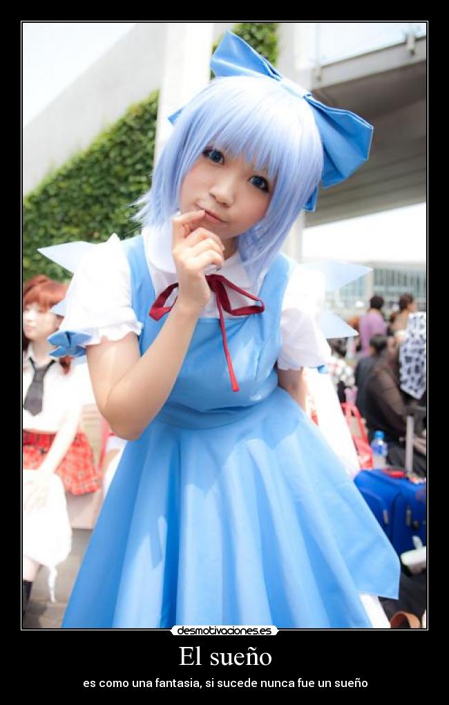 carteles anime cosplay otaku tohou cirno desmotivaciones