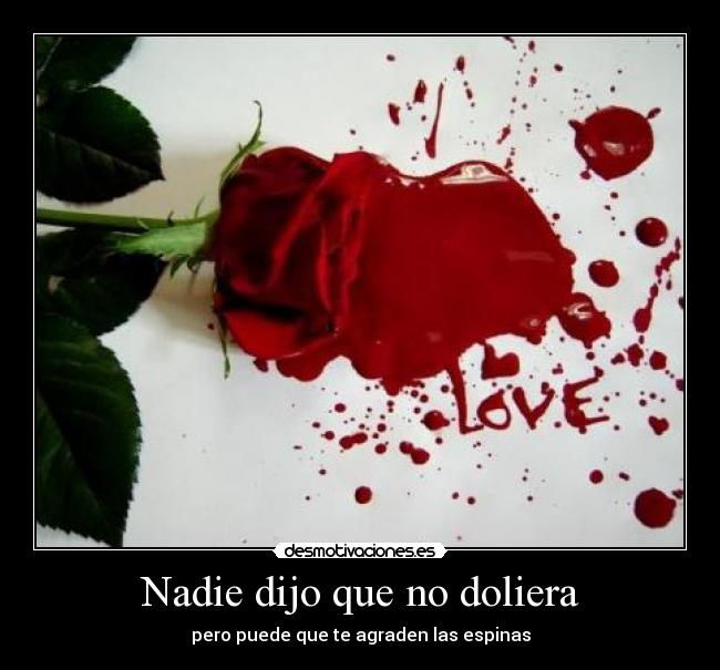 Nadie dijo que no doliera -