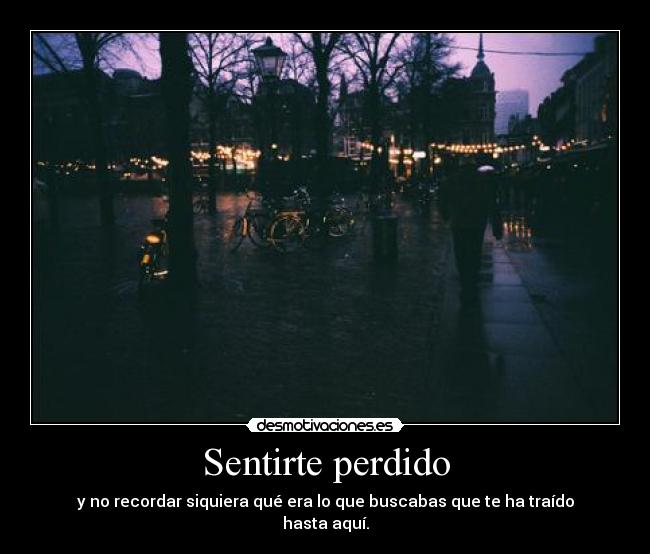 Sentirte perdido - 