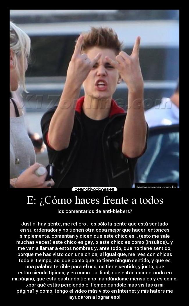 carteles gracias anti biebers justin bieber desmotivaciones