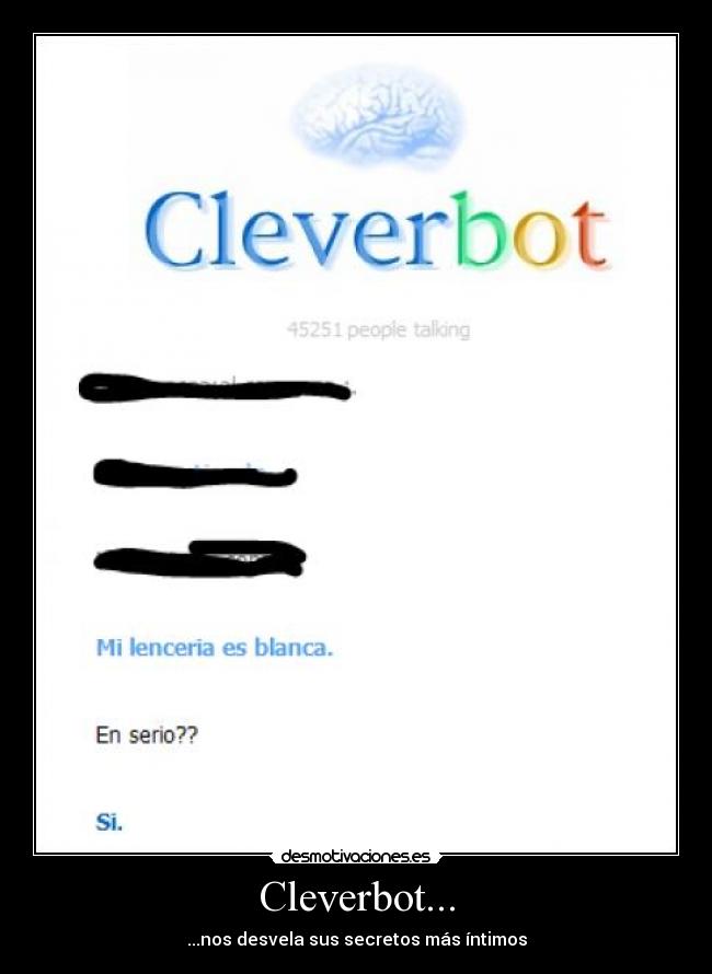 Cleverbot... - ...nos desvela sus secretos más íntimos