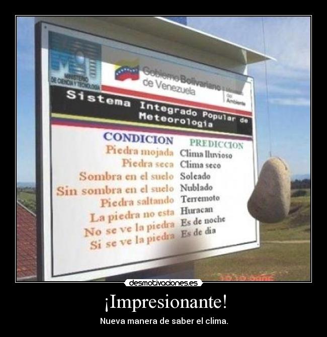 ¡Impresionante! - Nueva manera de saber el clima.