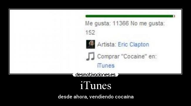 iTunes - desde ahora, vendiendo cocaína