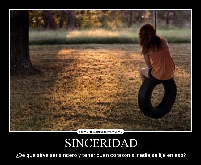 SINCERIDAD - 